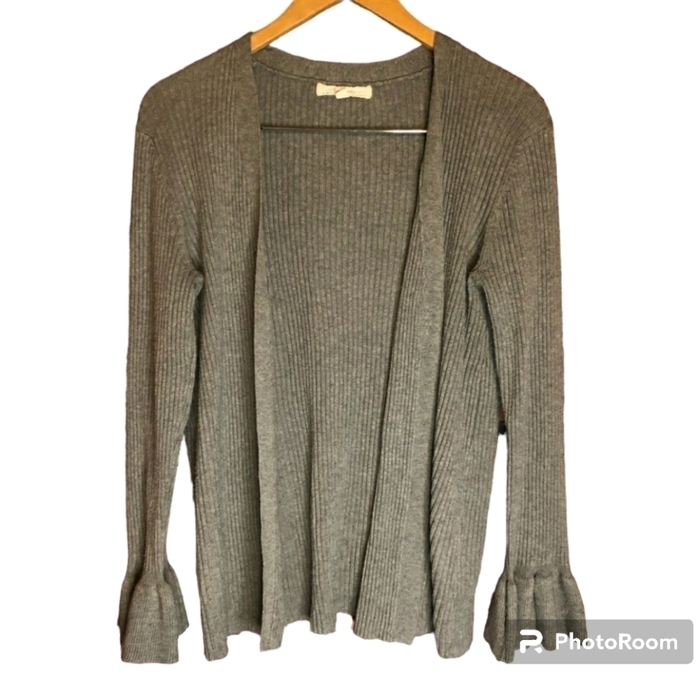 GRAY CARDIGAN WITH BELL SLEEVES Size M